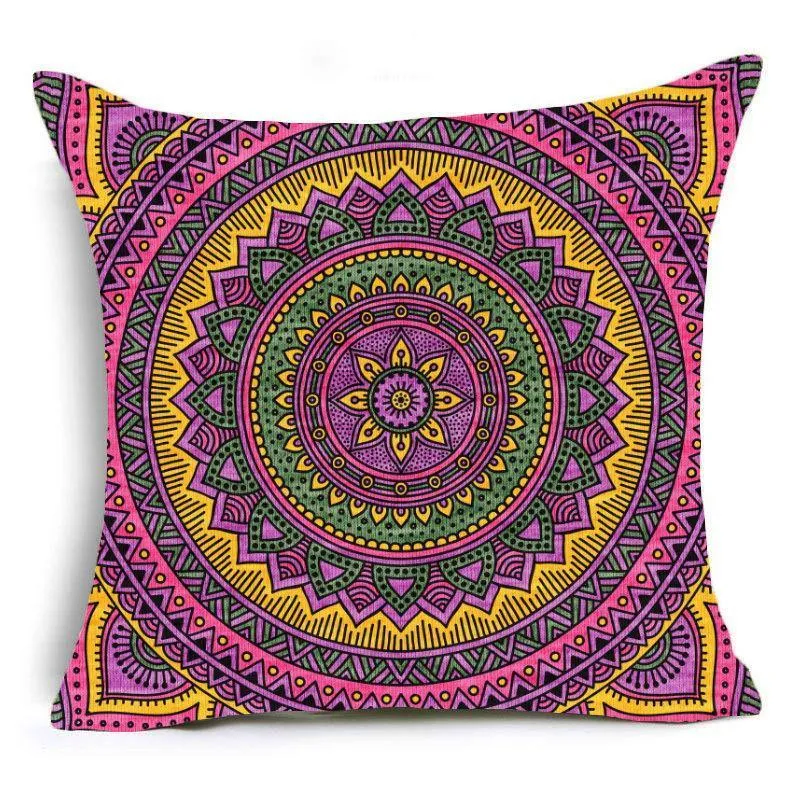 Mandala Polyester Cushion Pillow Case Bedding Designs Pillow Covers