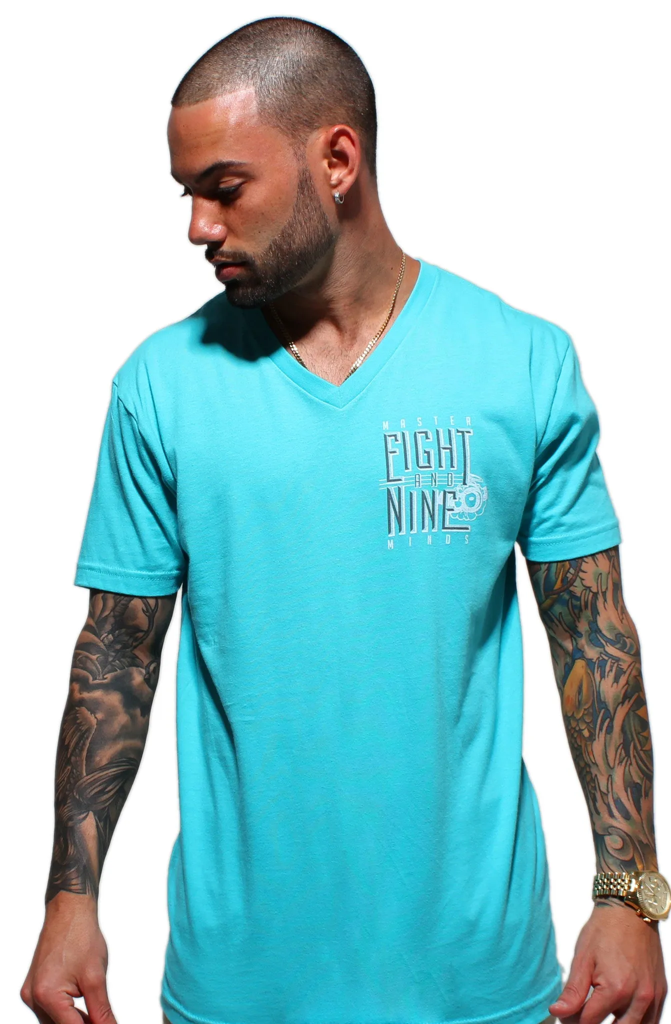 Masterminds Mint V Neck Tee