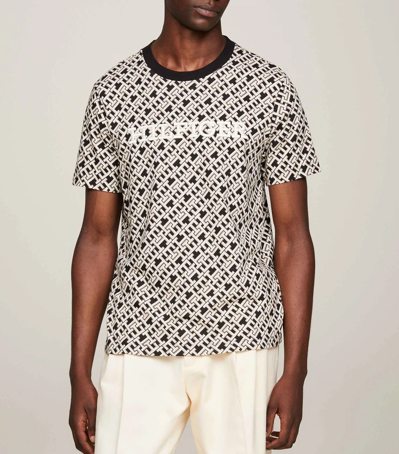 Men's All-Over Print Monotype Tee Black