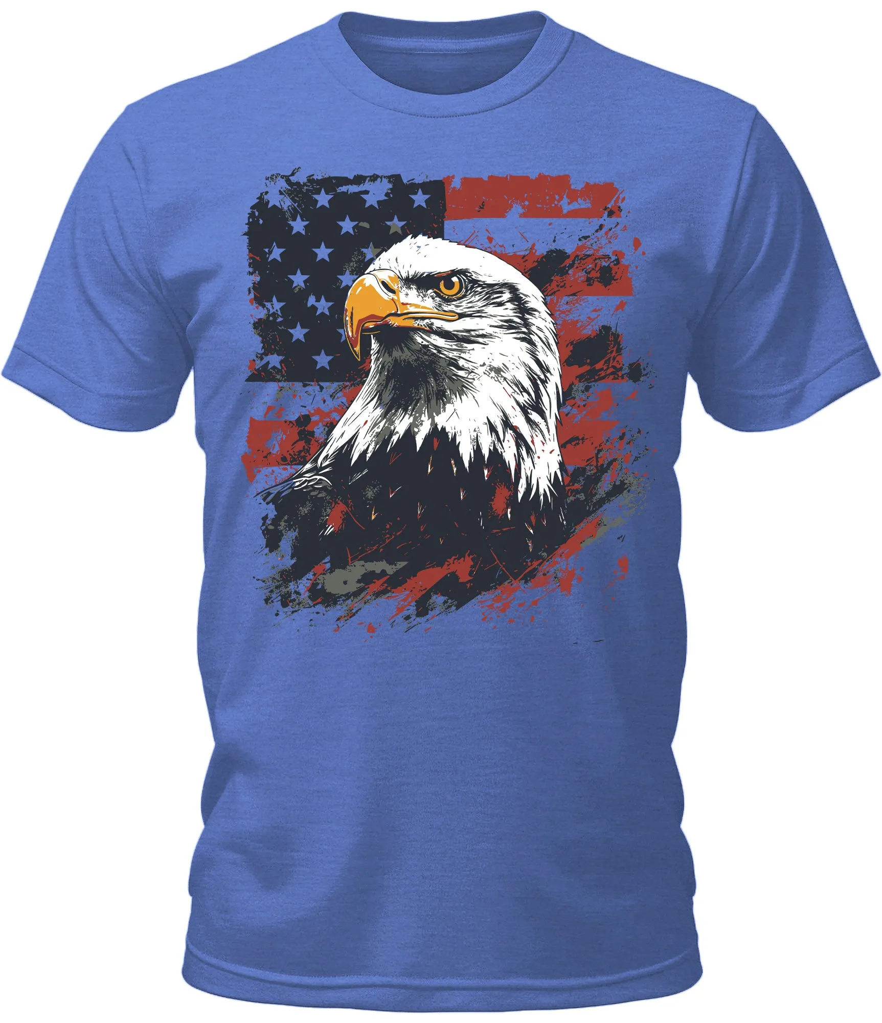 Mens Eagle American Flag Shirt 4th of July Short Sleeve Premium Funny Graphic Tees