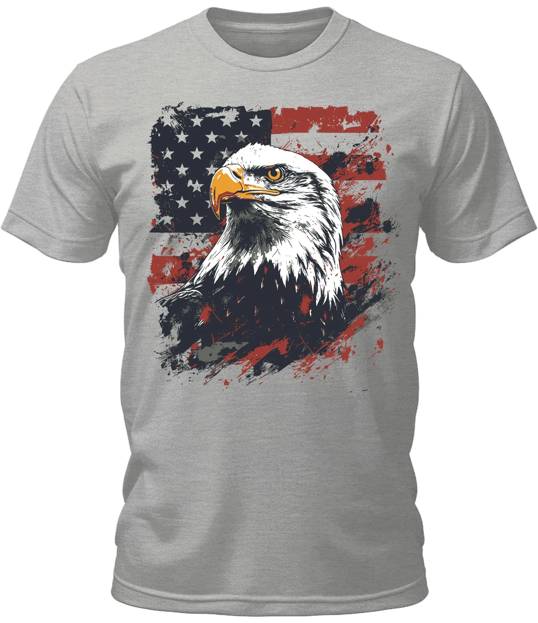 Mens Eagle American Flag Shirt 4th of July Short Sleeve Premium Funny Graphic Tees