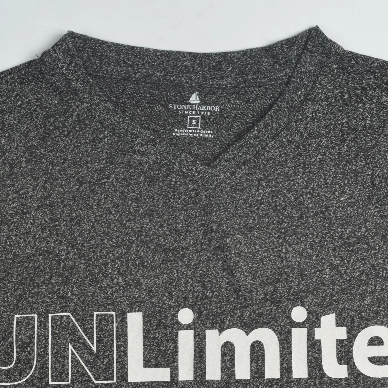 MEN'S UNLIMITED CHARCOAL TEXTURED TEE SHIRT