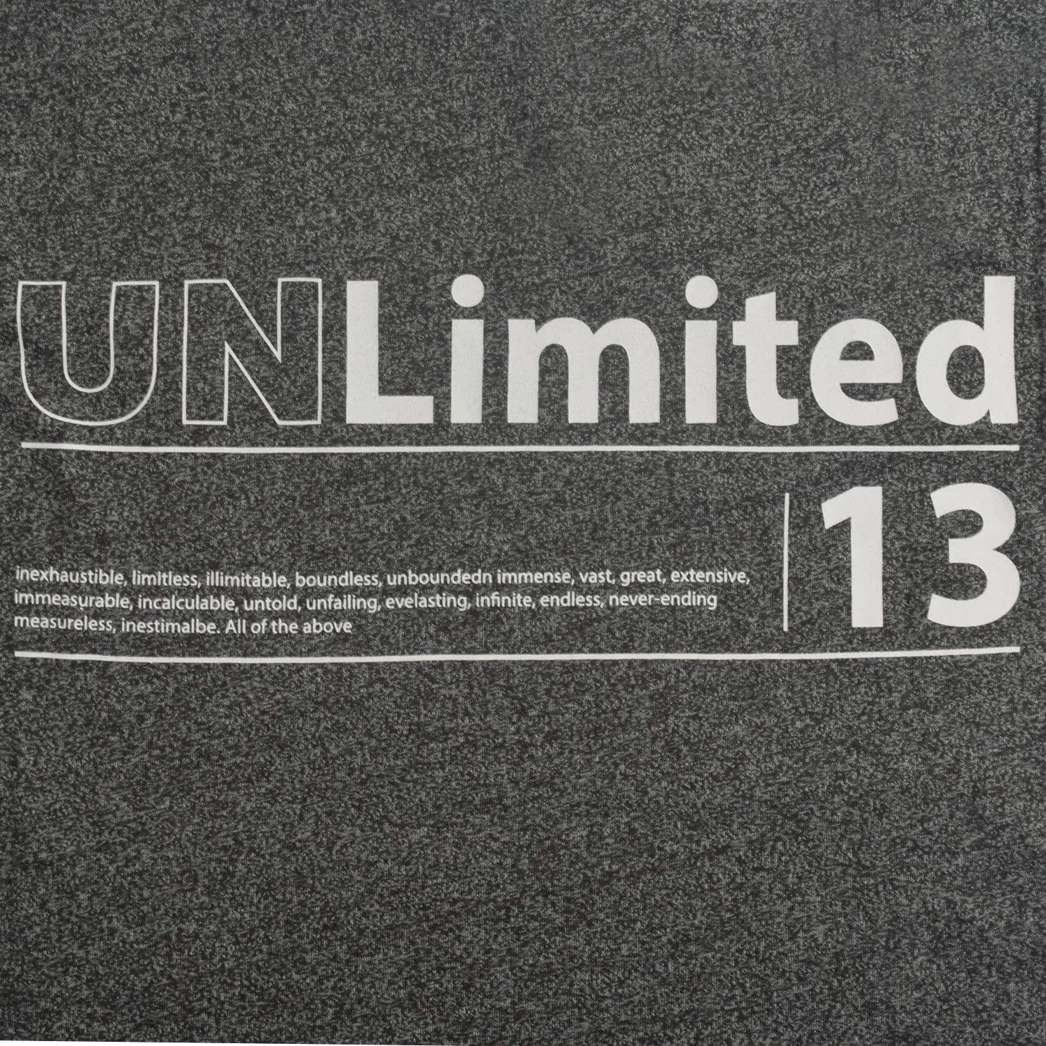 MEN'S UNLIMITED CHARCOAL TEXTURED TEE SHIRT