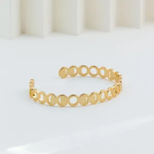 Moon Phases Gold Bangle