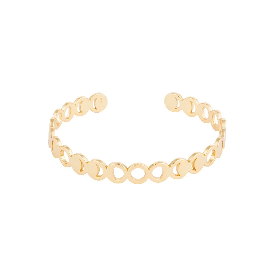 Moon Phases Gold Bangle