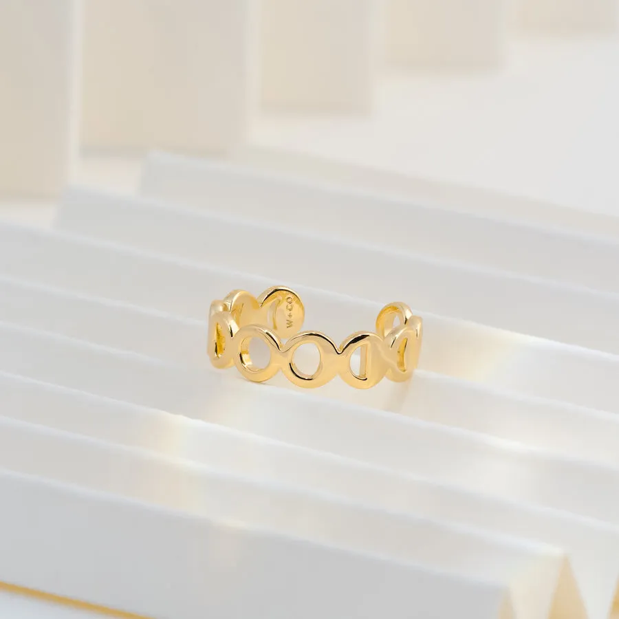 Moon Phases Gold Ring