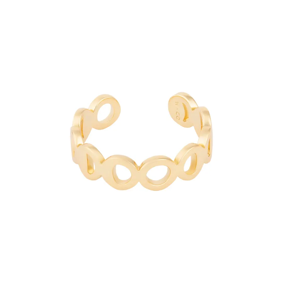 Moon Phases Gold Ring