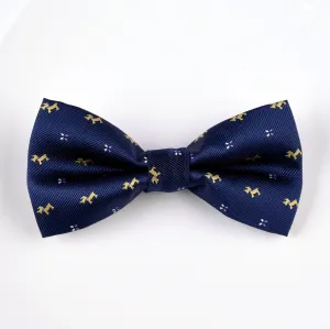 Navy Blue Yorkshire Semi Formal Casual Doggie Bow Ties Yorkie