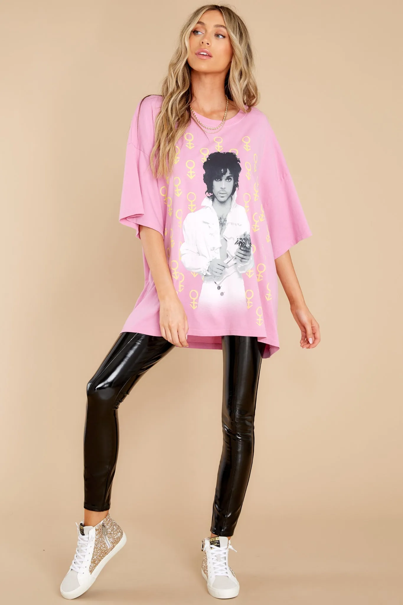 Prince The Cross Lilac Bloom Oversized Tee