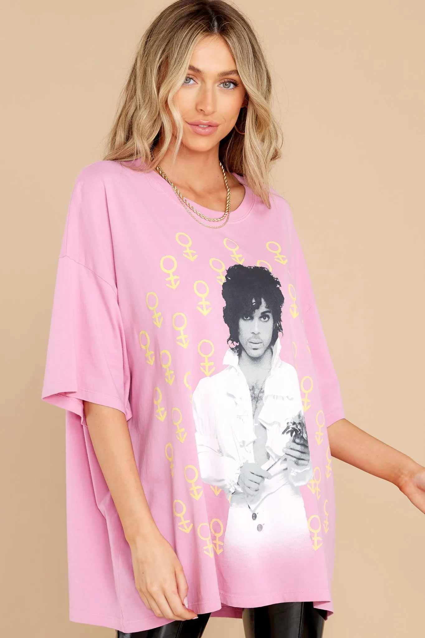 Prince The Cross Lilac Bloom Oversized Tee