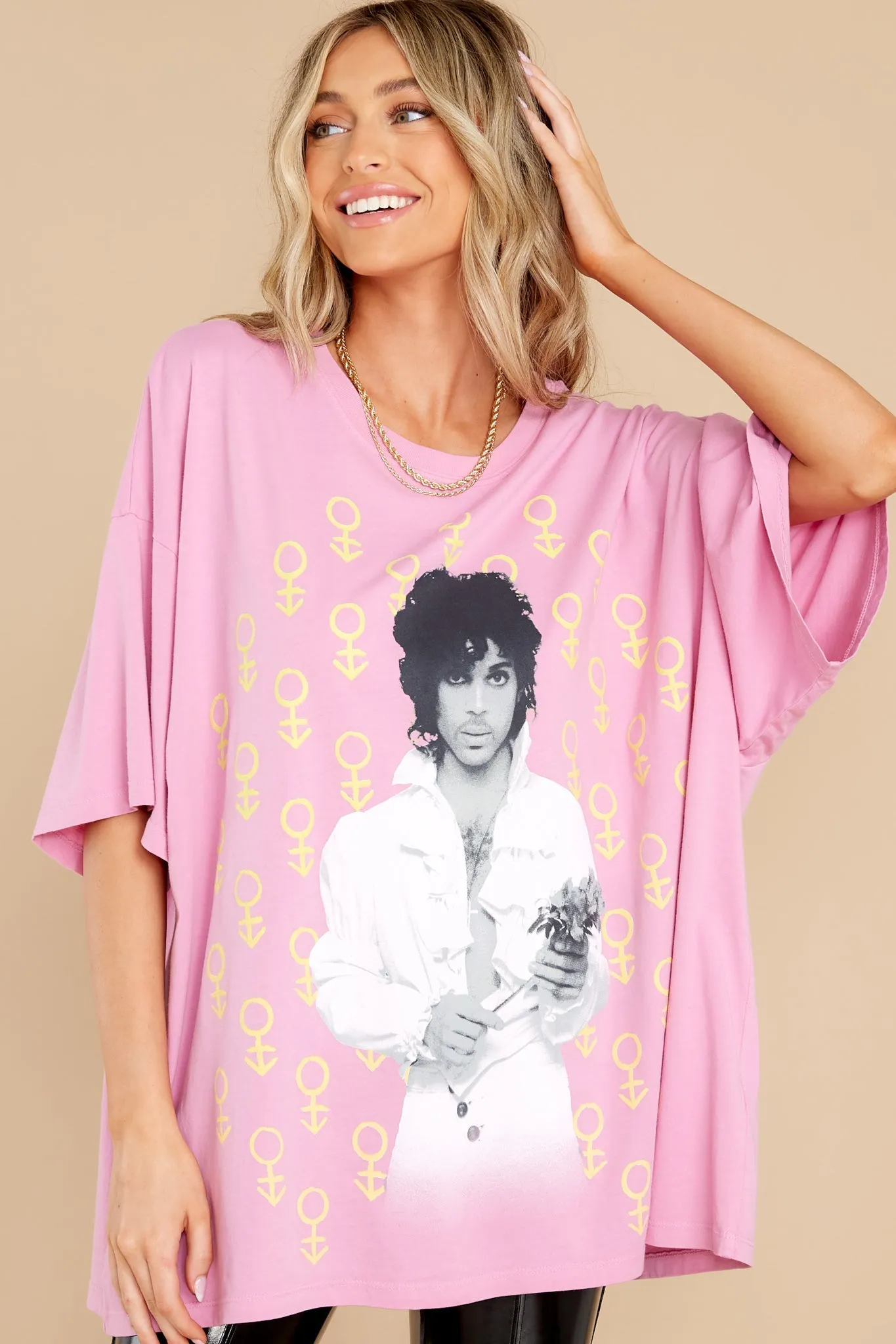 Prince The Cross Lilac Bloom Oversized Tee