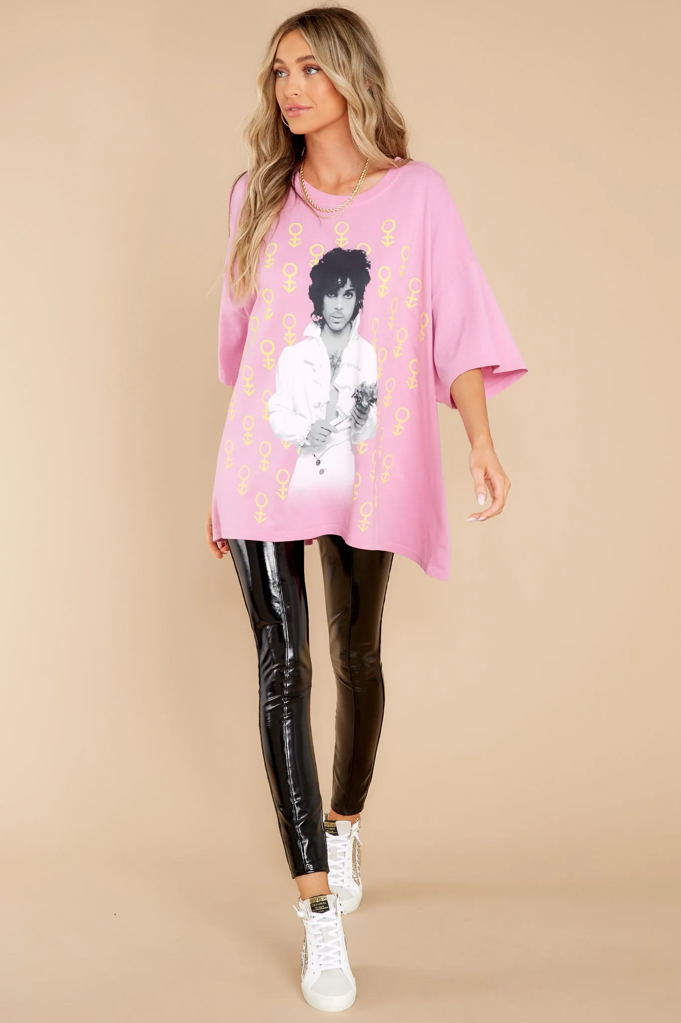 Prince The Cross Lilac Bloom Oversized Tee