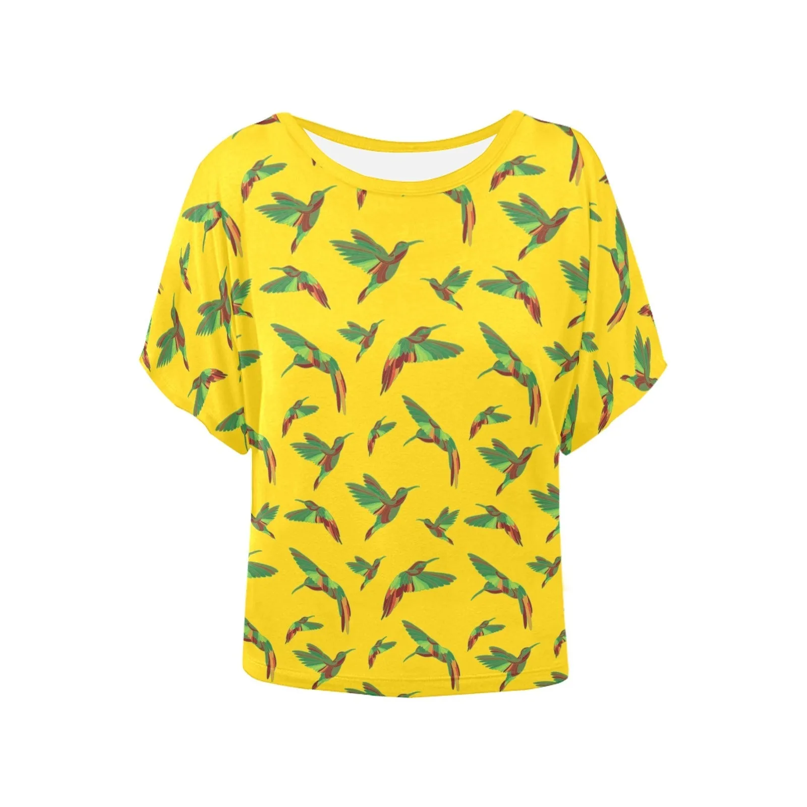 Red Swift Yellow Women's Batwing-Sleeved Blouse T shirt