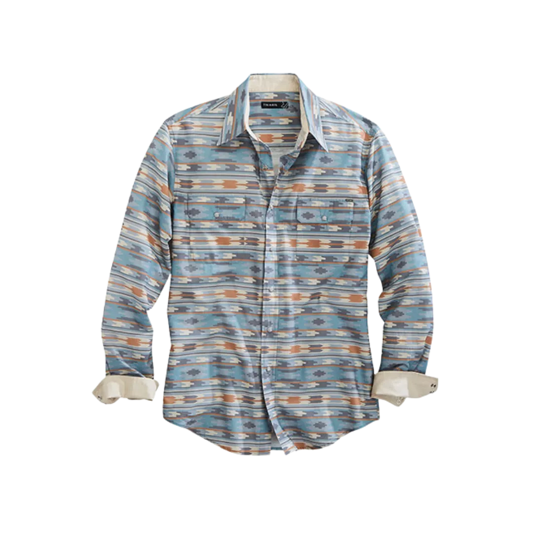 Roper Men's Ghost Aztec Grey Shirt