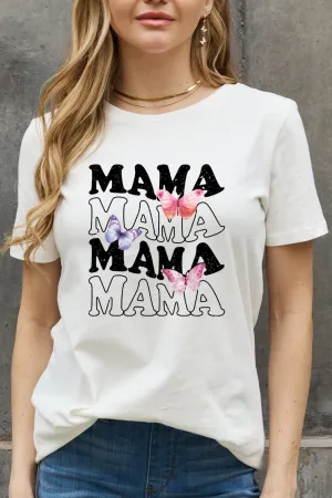 Simply Love MAMA Butterfly Graphic Cotton T-Shirt