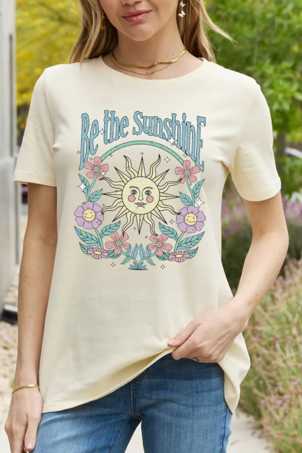 Simply Love Simply Love Full Size BE THE SUNSHINE Graphic Cotton Tee