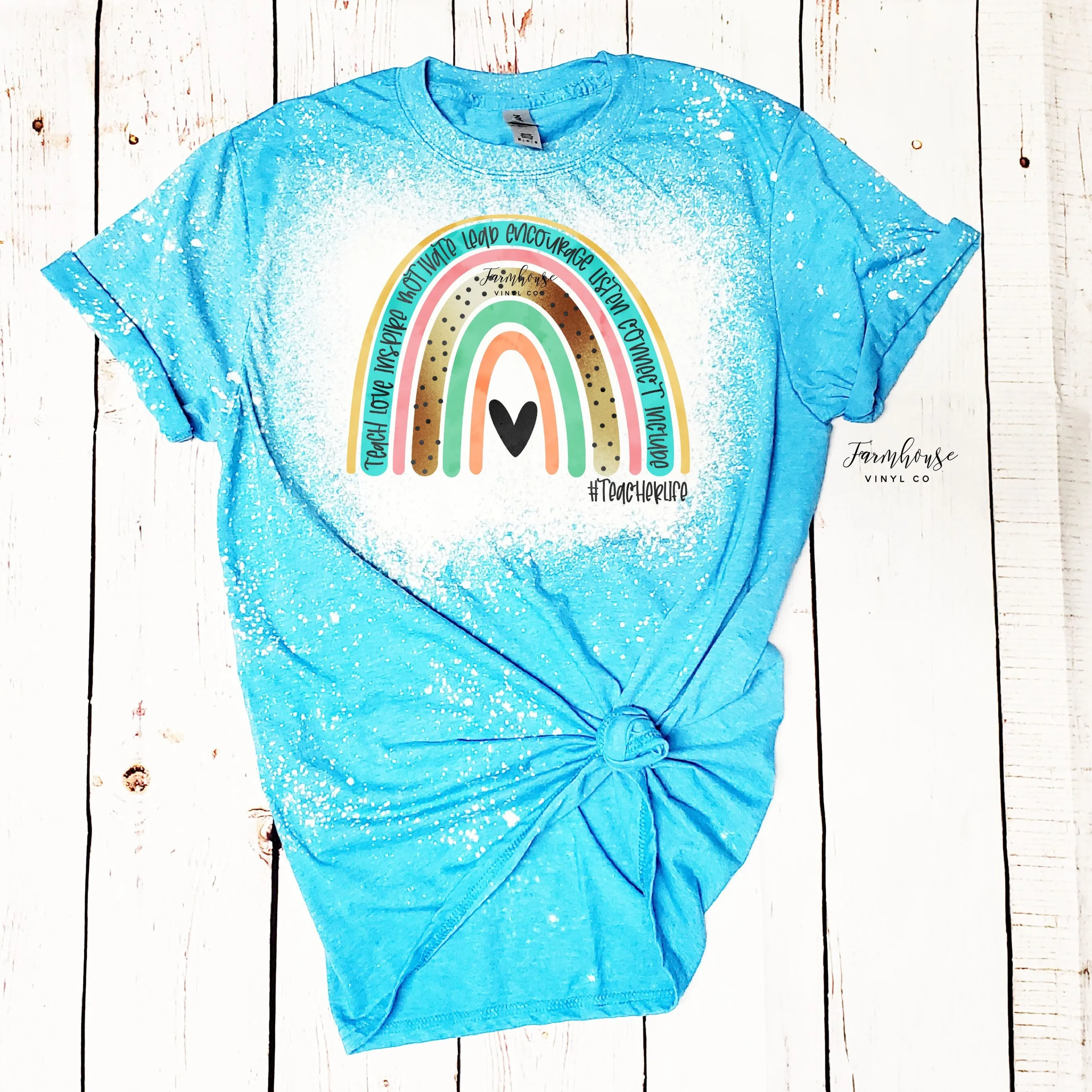 Teacher Life Rainbow Shirt