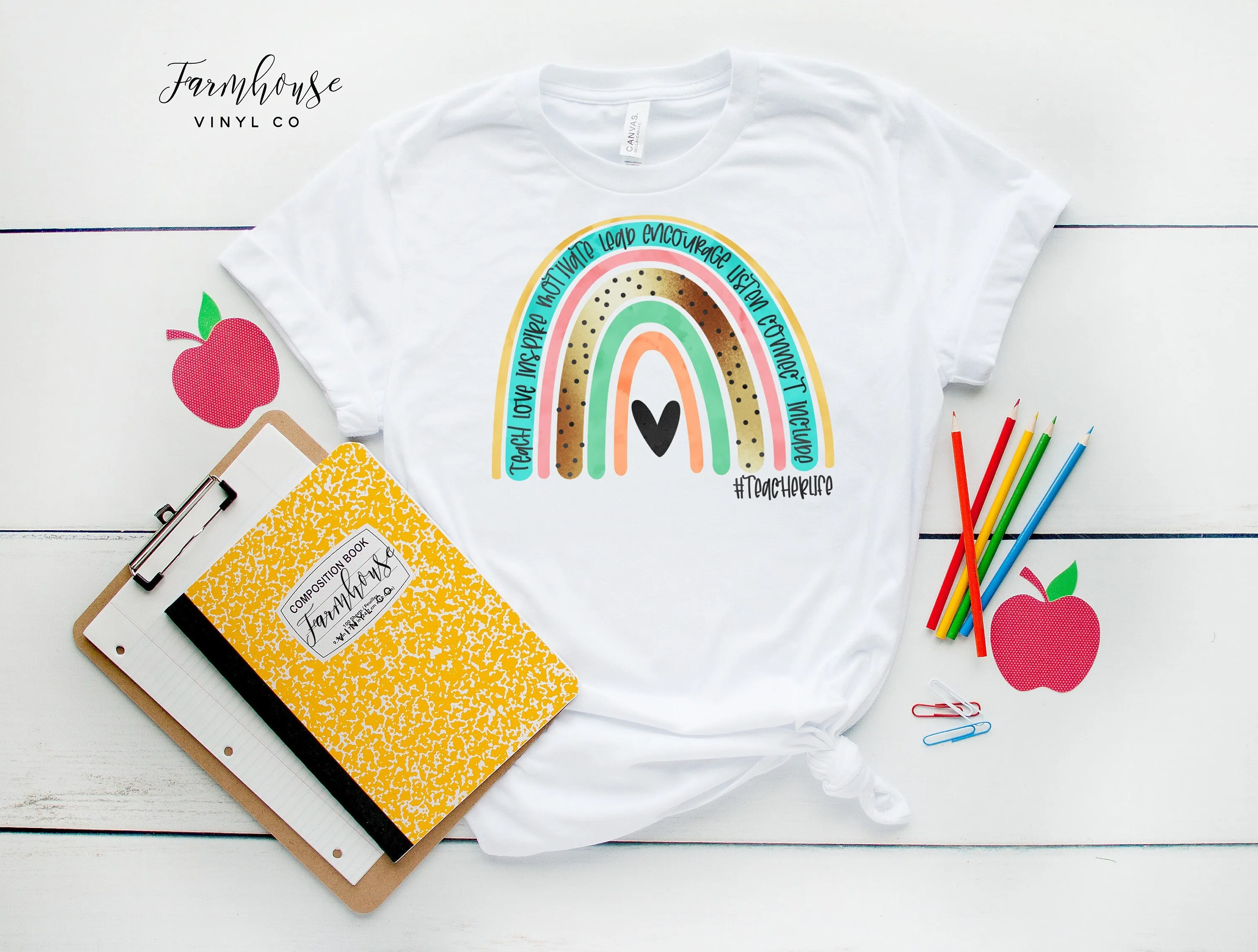 Teacher Life Rainbow Shirt