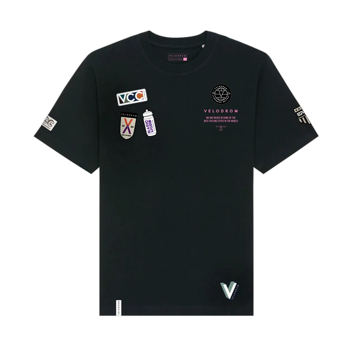 VELODROM Multi Patch Tshirt SS24 - Black