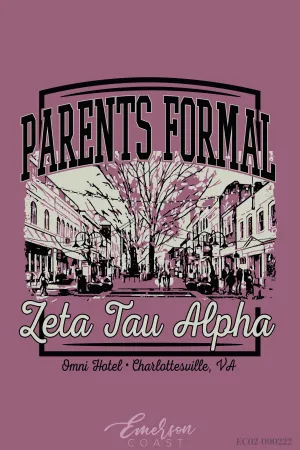 Zeta Tau Alpha University of Virginia Parents Formal TACFW Zoom T-shirt